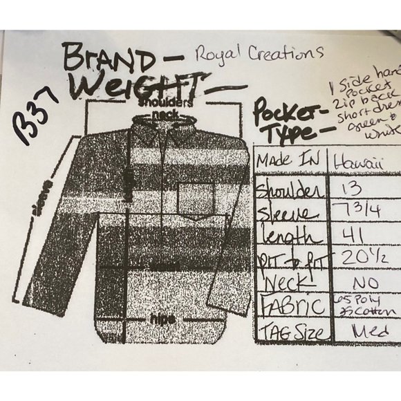 Royal Creation Tiki dress zip back leaves pattern Hawaii Medium - Picture 7 of 13